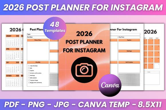 2026 Post Planner for Instagram Kdp