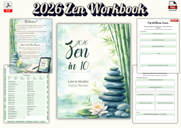 2026 Zen Workbook: A Strategic Framework for Intentional Planning and Calm Productivity