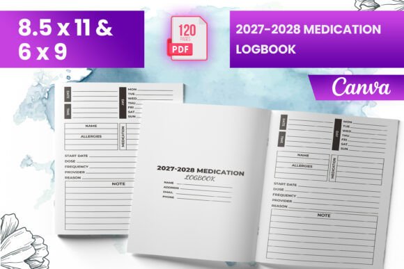 2027-2028 Medication Logbook KDP Guide