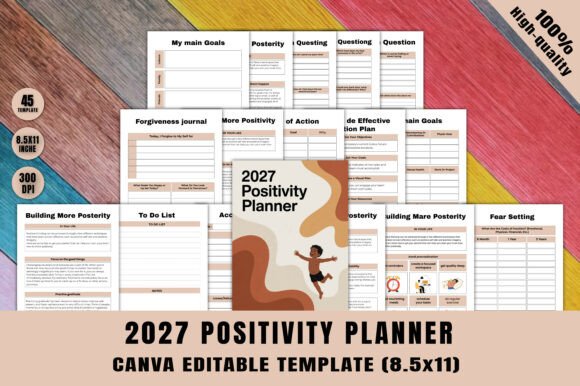 2027 Positivity Planner: A Tool for Mindful Growth and Productivity