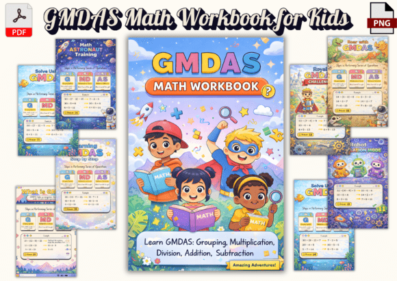 GMDAS Math Workbook for Kids: Fun Order of Operations Practice