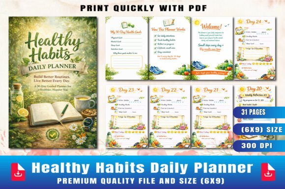 Healthy Habits Daily Planner – Build Better Routines and Live Healthier Every Day