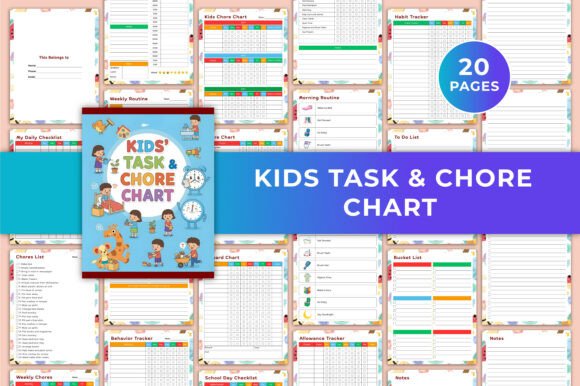 Kids Task Chore Chart Canva KDP